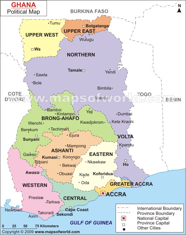 political map of burkina faso. ghana-political-map